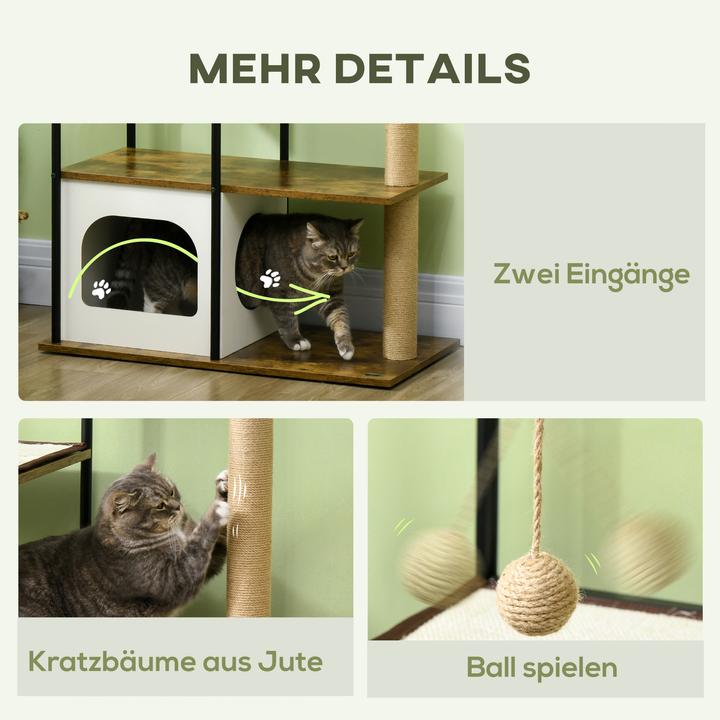Actual product image PawHut Scratching post (118.50 cm, Rustic-brown+white)