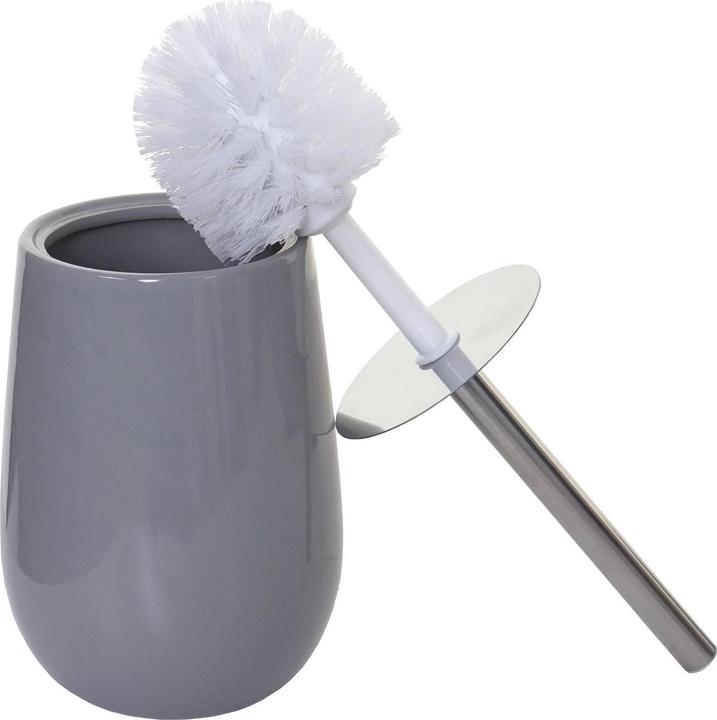 Produktbild Swisshandel24 5-teiliges Badset, WC-Garnitur Badezimmerset Badaccessoires, Keramik - grau