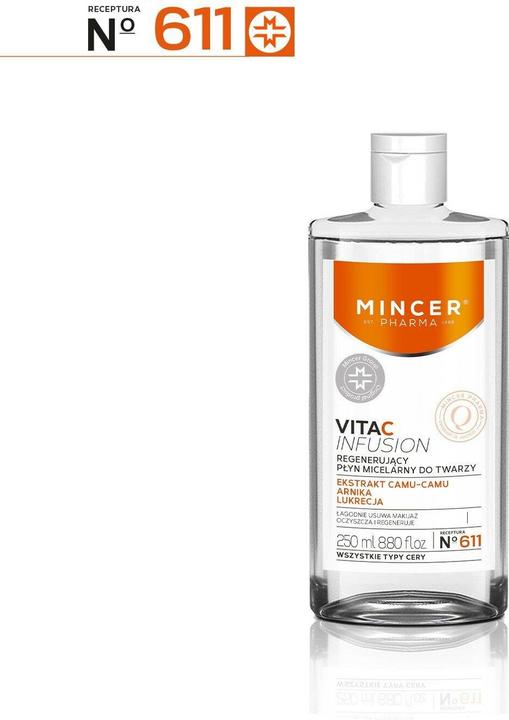 Actual product image Mincer Pharma Vita C Infusion No.611 Regenerating Micellar Liquid For The Face 250Ml (250 ml)