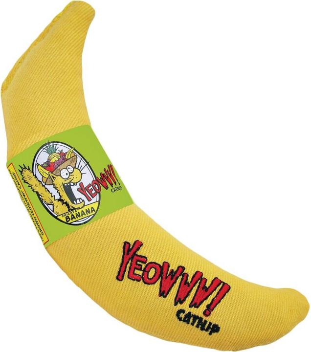 Actual product image Yeowww Banana 18cm filled with catnip (Catmint toy)