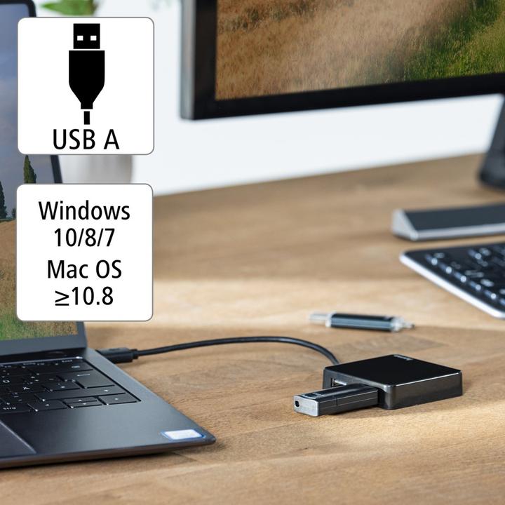Actual product image Hama USB 2.0 Hub (USB-A, 4 Ports)