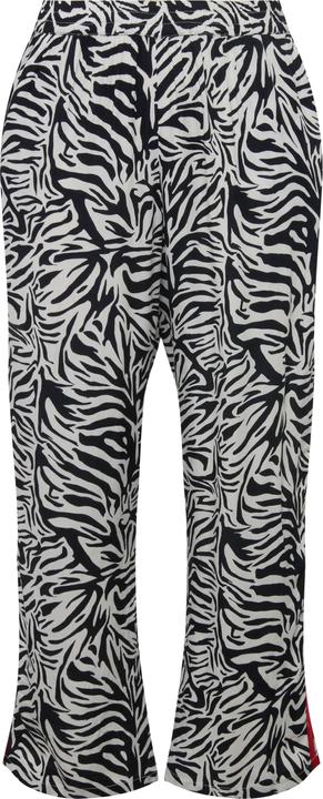 Actual product image Angel of Style Straight Wide Leg Zebra Print Pants with Side Stripes and Elastic Waist (50)