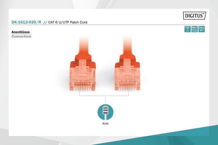 Produktbild Digitus Netzwerkkabel (U/UTP, CAT6, 2 m)