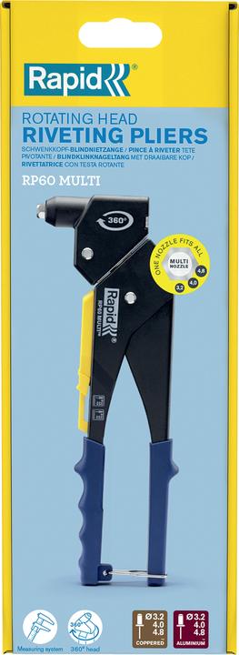 Immagine prodotto Rapid Blindnietzange RP60 Multi, mit drehbarem Kopf