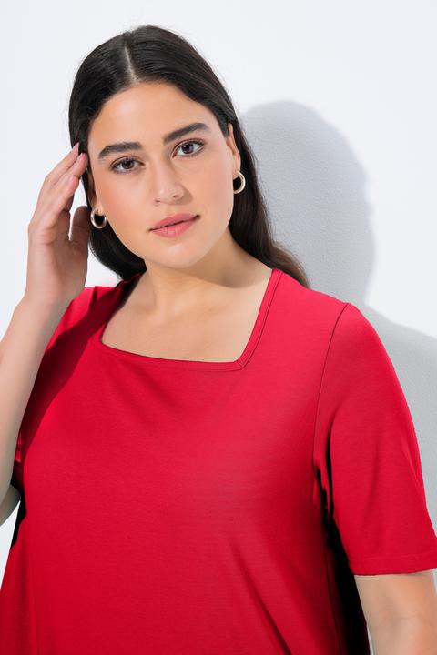 Produktbild Ulla Popken T-Shirt, A-Linie, Carré-Ausschnitt, Halbarm (58)