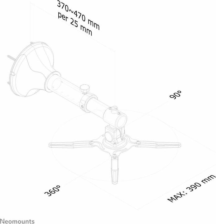 Produktbild Neomounts Wandhalterung Beamer W-050 (Wand)