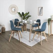 Produktbild Home Deco Factory skandinavischer stuhl schale pp entenblau