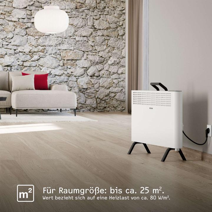 Actual product image Stiebel Eltron Energy-saving electric heater, free-standing CNS 2000 Plus LCD move, 2 kW for approx. 25 m² (2000 W)