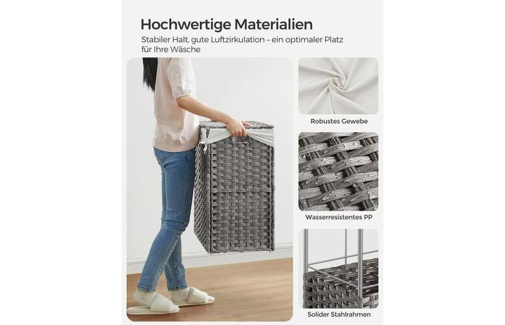 Image du produit Songmics Panier à linge sur roulettes (140 l)