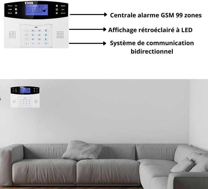 Image du produit LifeBox Alarme maison sans fil GSM avec détecteurs immunisés animaux et application