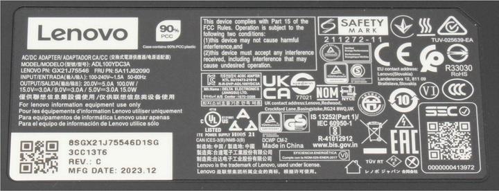 Actual product image Lenovo ADL100YLC3A (100 W)