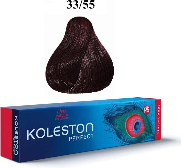 Produktbild Wella Koleston Perfect Hair Color 33/55 Dark Brown Intensive Mahogany 60ml (33, 55 Dunkle Kastanie Intensives Mahagoni)