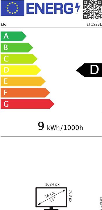 Energie-Label ēlo 1523L TOUCHDISPLAY (1024 x 768 Pixel, 15")