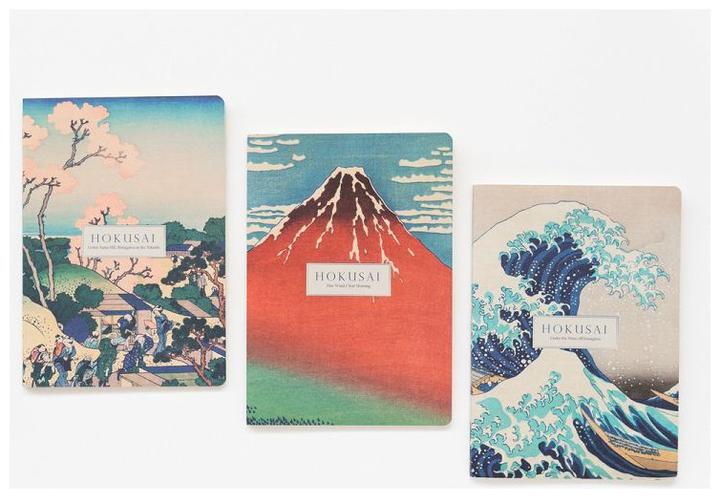 Immagine prodotto Grupo Erik HOKUSAI - La Grande Vague - Confezione da 3 quaderni - formato A5 (A5, Righe, Copertina morbida)