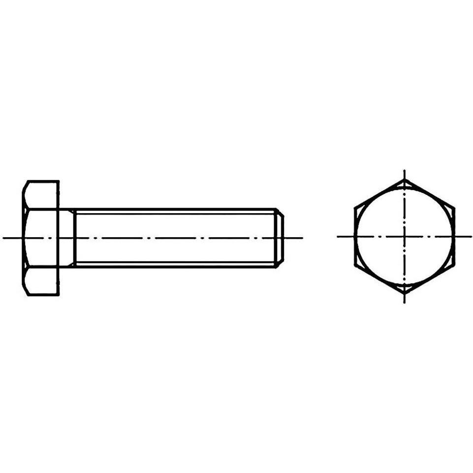Toolcraft, Schrauben, Sechskantschrauben M4 45 mm Au (100 Schrauben pro Stück)