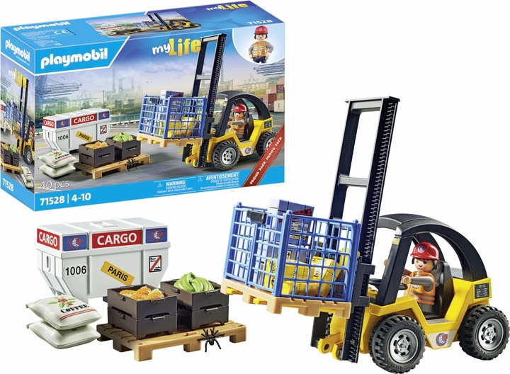 Immagine prodotto Playmobil Carrello elevatore con carico (71528, Playmobil La mia vita)