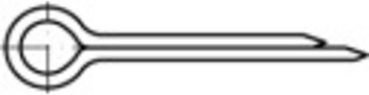 Produktbild Toolcraft Splinte DIN 94 25 mm Stahl gal