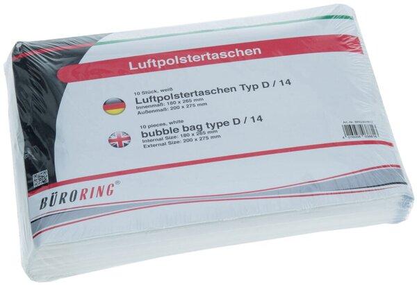 Immagine prodotto Büroring Luftpolsterversandtaschen 14/D, 200 x 275 mm, weiss, 10 Stück (10 x)