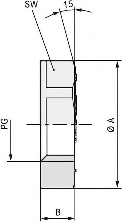 Produktbild Lapp Gegenmutter PG42 Polyamid Silb