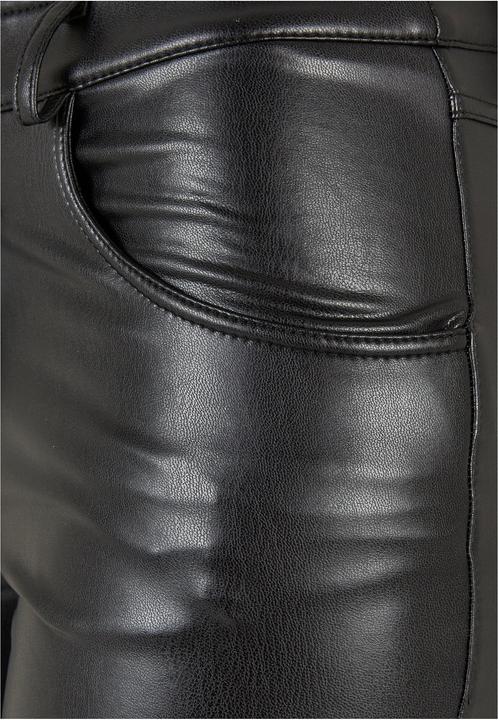 Actual product image Urban Classics Ladies Mid Waist Synthetic Leather Pants (26)