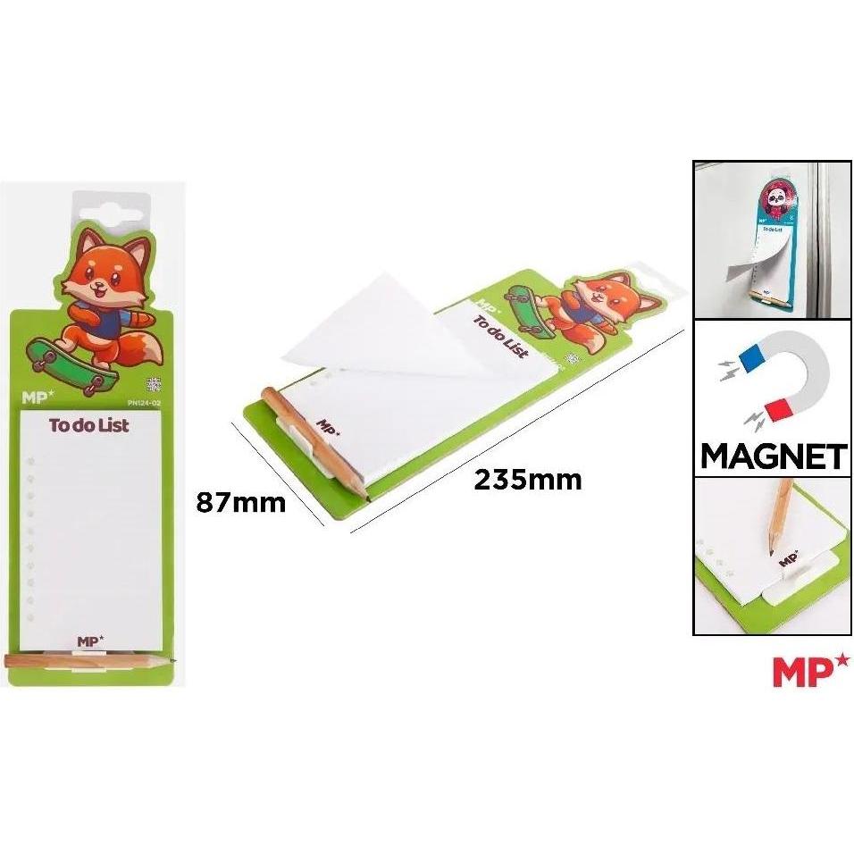 Teka, Quaderni + Bloc notes, Magnetisches Notizbuch für den Kühlschrank mit Bleistift