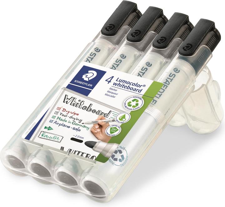 Actual product image Staedtler 4 351WP4-9X Whiteboard marker black 2.0 mm (4 x)