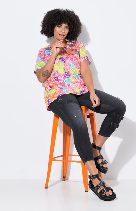 Image du produit Angel of Style PushUp-Jeans, Zierschnallen, 5-Pocket (46)