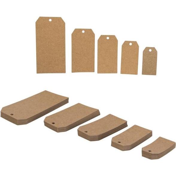 Thumbnail - MICA Living, Geschenkverpackung, Geschenkanhänger - braun - verschiedene Grössen - 100 Stück (Geschenktüte, 100 x)