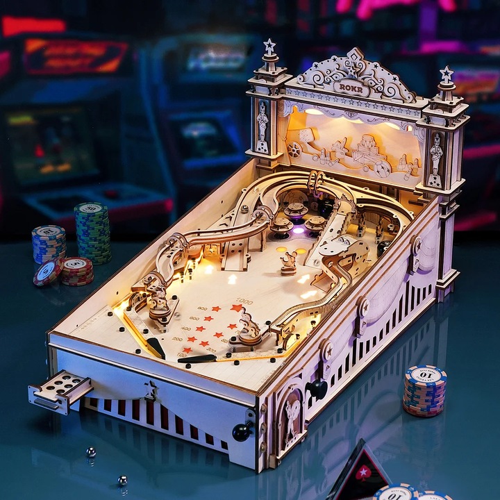 Produktbild Rokr Pinball / Flipperkasten - 3D Holzbausatz