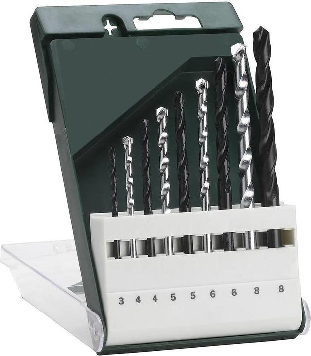 Actual product image Bosch Professional Zubehör 9pcs. drill bit set: metal HSS-R/stone (8 millimetres)