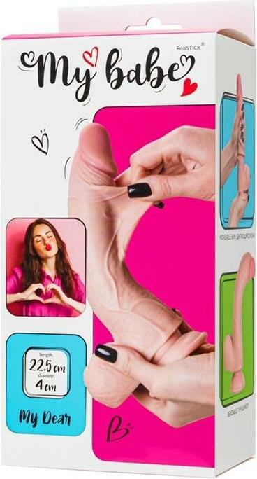 Actual product image Toyfa Dildo My babe von RealStick My Dear, Fleisch, TPE, 22.5cm