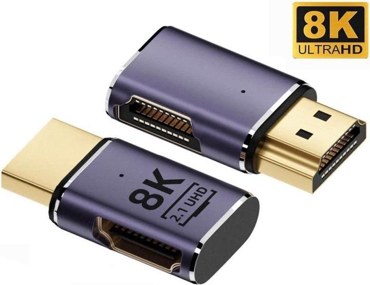 Actual product image PowerGuard HDMI to HDMI 2.1 90 Degree Angle Left Adapter (HDMI)
