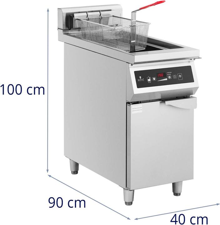 Produktbild Royal Catering Induktionsfritteuse Fritteuse Gastro-Fritteuse 30 l 10000 W LED + Timer