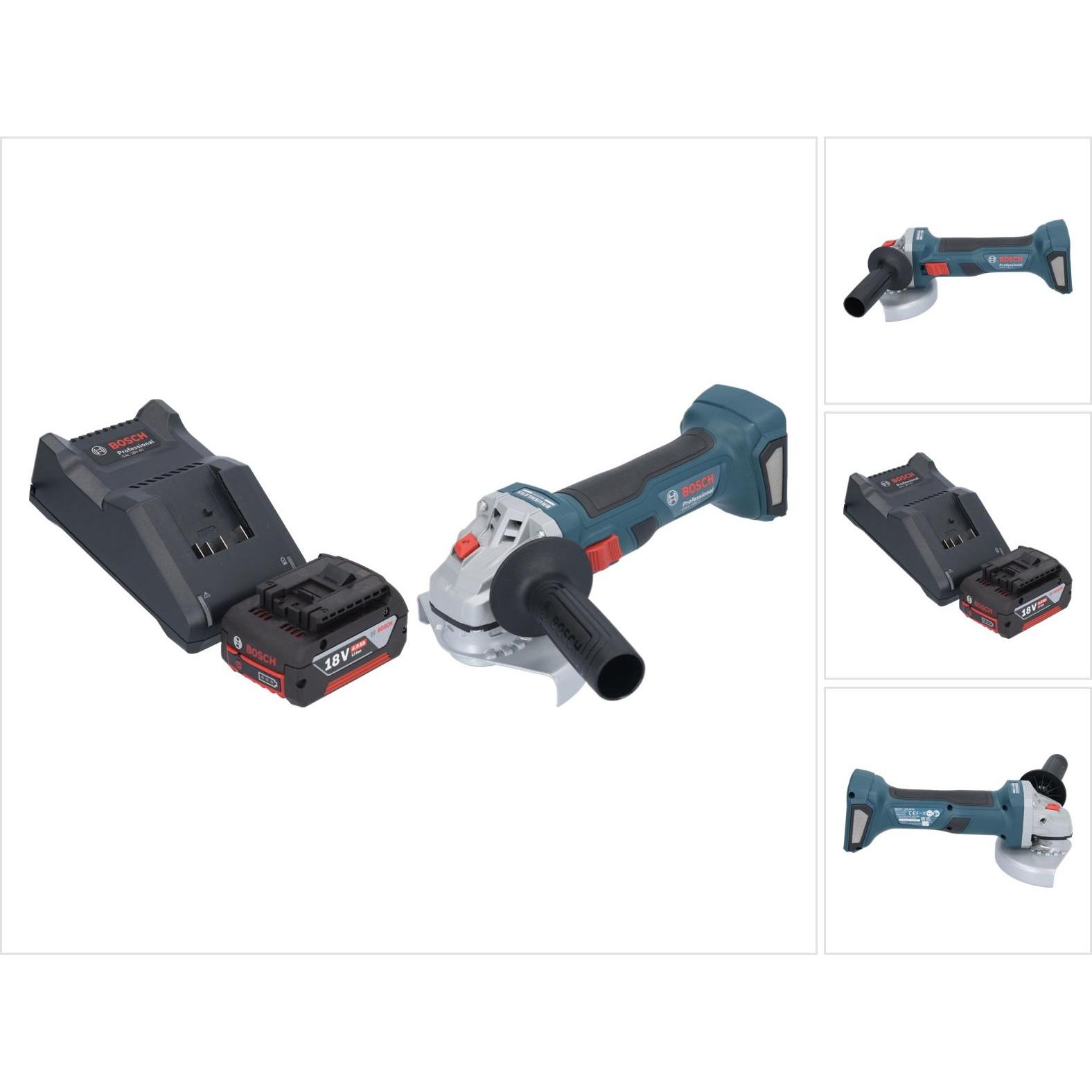 Bosch Professional, Winkelschleifer, Bosch GWS 18V-7 Professional Akku Winkelschleifer 18 V 125 mm Brushless + 1x Akku 4...