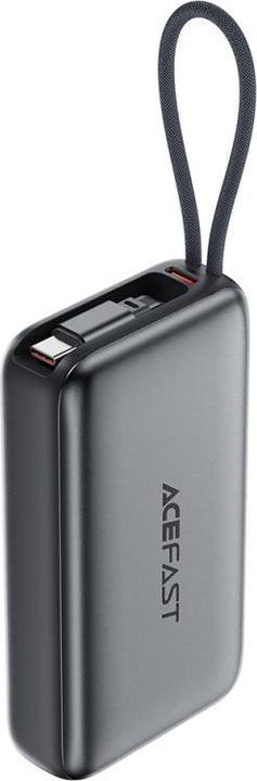 Actual product image Acefast - Power Bank (M32) - with Telescopic Cable, Type-C, Fast Charge, PD35W, 10000mAh - Gray (10000 mAh, 35 W)