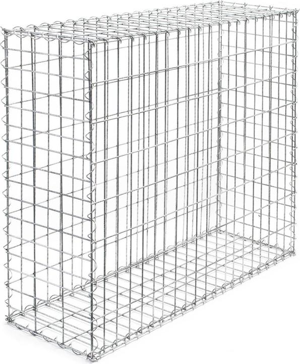 Image du produit Wiltec Gabion 100x100x30cm en treillis métallique Clôture en gabion Mur en gabion Panier en pierre