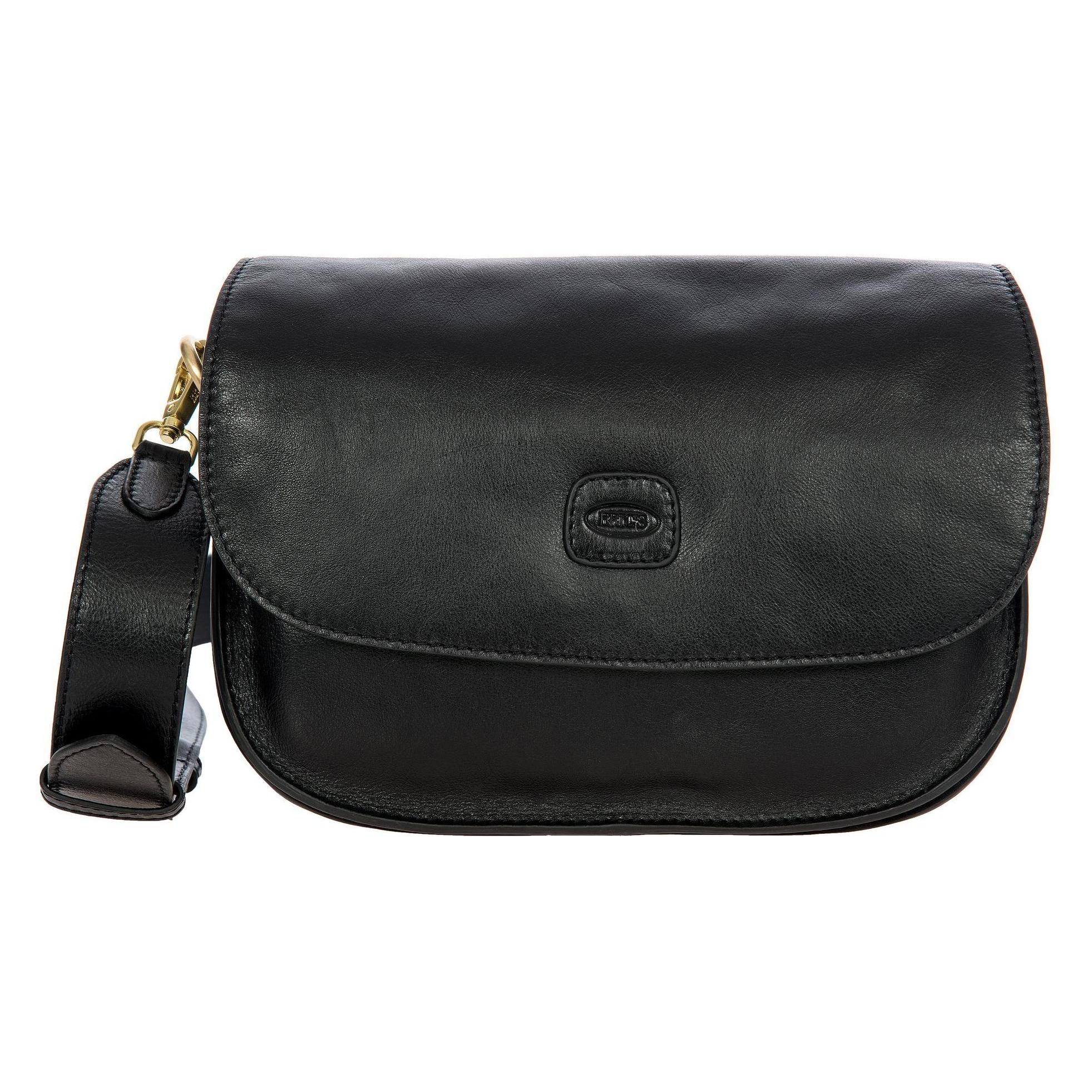 Brics, Damen, Handtasche, Volterra Umhängetasche Leder 25.5 Cm, Schwarz