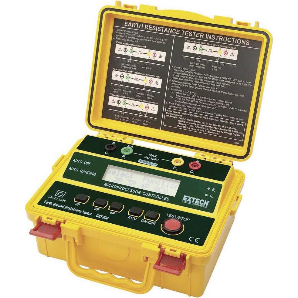 Extech, Multimetro, GRT300 Kit tester di messa a terra f (CAT IV 300V)