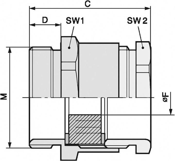 Actual product image Lapp Cable gland M63 brass