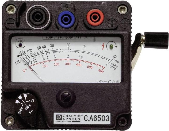 Chauvin Arnoux C.A 6503 Insulation meter, crank indu