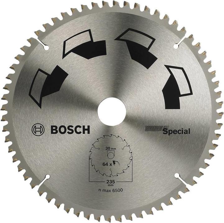 Actual product image Bosch Zubehör Circular saw blade SPECIAL D= 235 mm Bore= 30 mm Z= 64