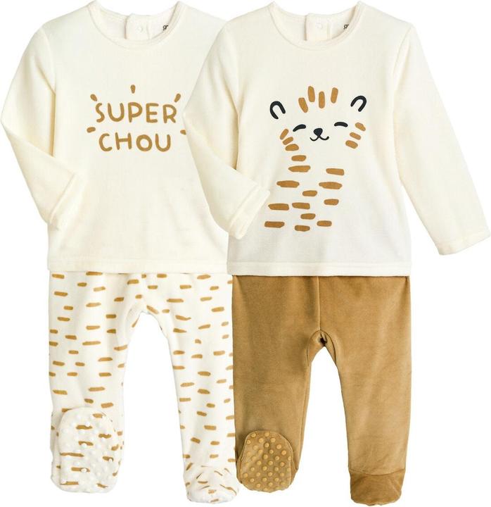 Produktbild La Redoute Collections 2er-Pack Pyjamasaus Samt (62)