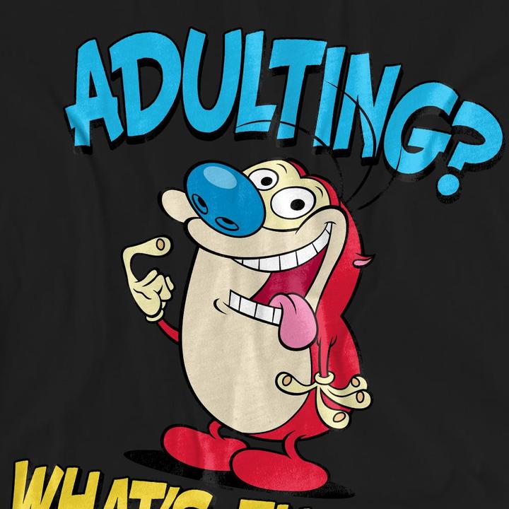 Image du produit Ren & Stimpy - T-shirt ADULTING - Adulte (XL)