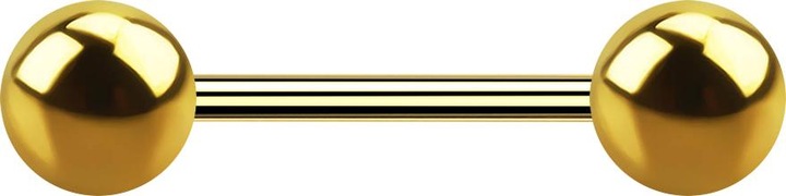 Immagine prodotto Star Piercing Micro bilanciere placcato oro con due sfere (senza ottone, Acciaio chirurgico 316L)