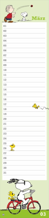 Image du produit Calendrier d'anniversaire Peanuts (11 x 49 cm, Couverture rigide, Allemand)