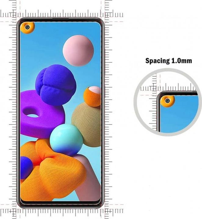 Immagine prodotto Screenguard Samsung Galaxy A21s Pellicola protettiva in vetro Design amichevole (1 pz., Samsung Galaxy A21s)