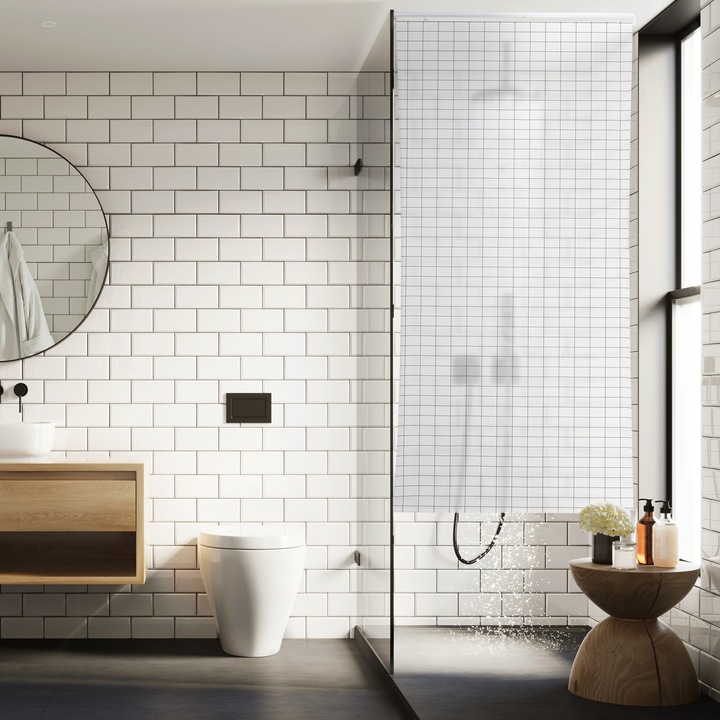 Actual product image Relaxdays Shower roller blind (120 x 4.5 x 245 cm)