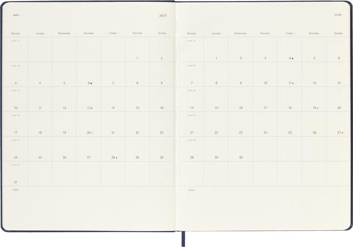 Produktbild Moleskine 12 Monate Wochen NotizKalende (A4, 1 Woche / 1 Seite)