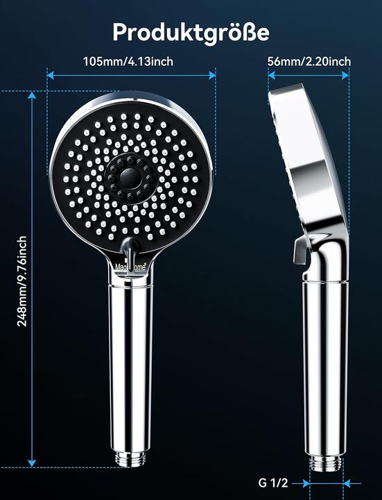 Produktbild Magichome Duschkopf mit Filter (5 Strahlarten)