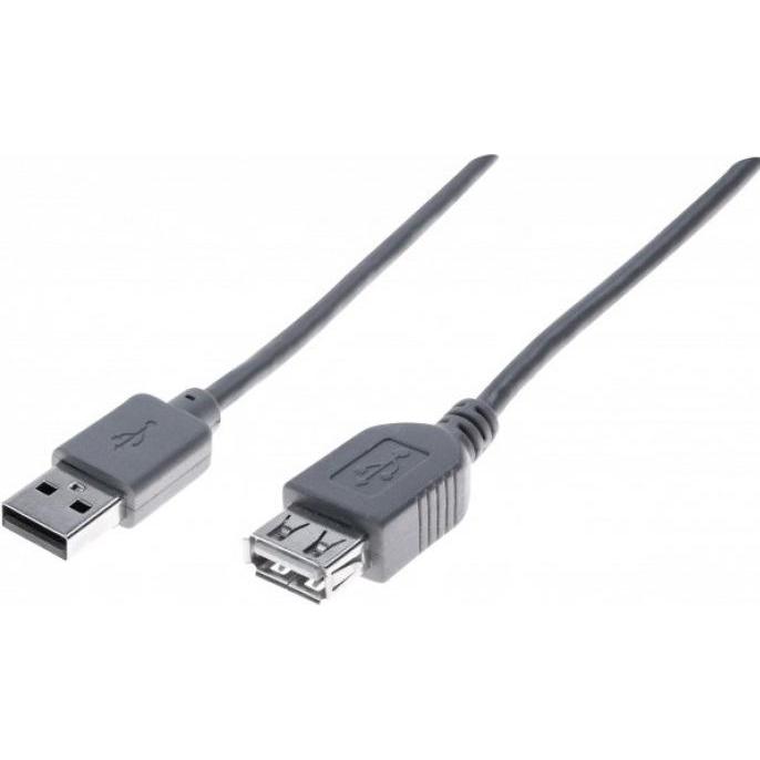 Exertis Connect USB 2.0 Verlängerungskabel, USB St. A / USB Bu. A, 3.0 m USB-Kabel für Standardanwendungen (3 m, USB 2.0...